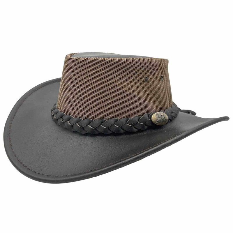Load image into Gallery viewer, Jacaru 116 Dingo Koolaroo Hat – Oiled Leather | Side Snap