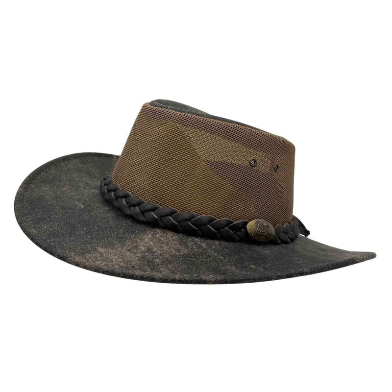 Load image into Gallery viewer, Jacaru 116 Dingo Koolaroo Hat – Oiled Leather | Side Snap