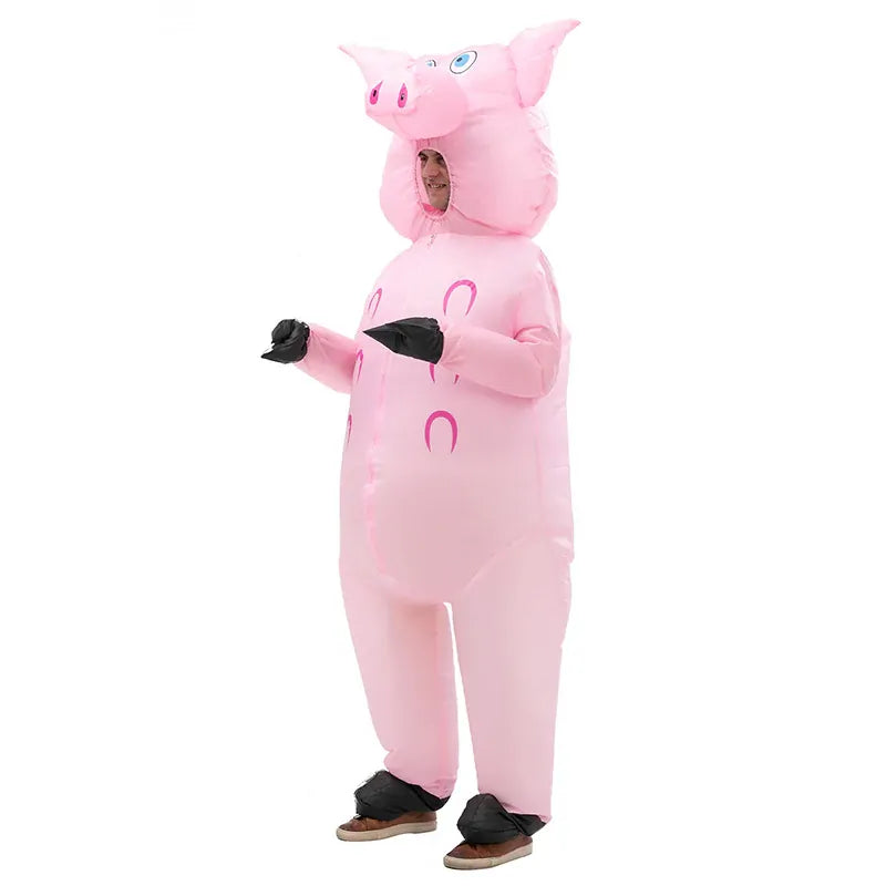 Load image into Gallery viewer, Adult Inflatable Pig Costume Funny Pink Pig Fancy Dress - One Size-3