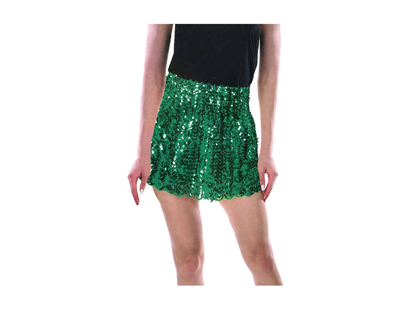 Load image into Gallery viewer, Ladies Sequin Fringe Tassel Skirt Adult Costume Dance Party Dress Up - Green-2
