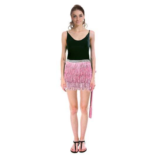 Load image into Gallery viewer, Adult Fringe Skirt Womens Costume Party in Light Pink-0