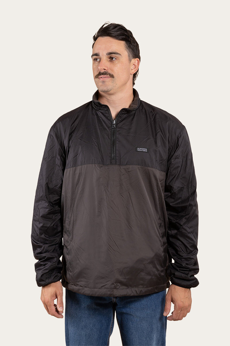 Load image into Gallery viewer, Ringers Western 2-in1 Pathfinder Mens Reversible Jacket Ripstop Fleece in Black-3