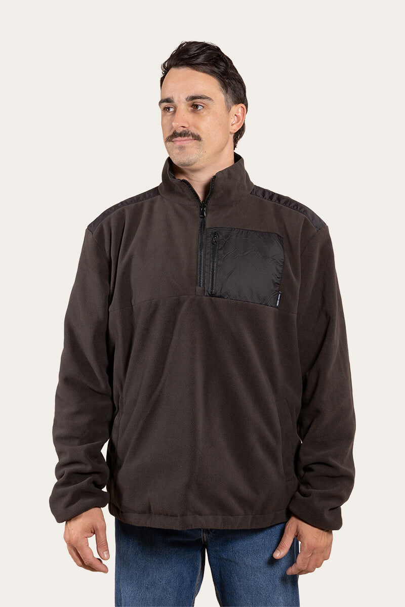 Load image into Gallery viewer, Ringers Western 2-in1 Pathfinder Mens Reversible Jacket Ripstop Fleece in Black-2