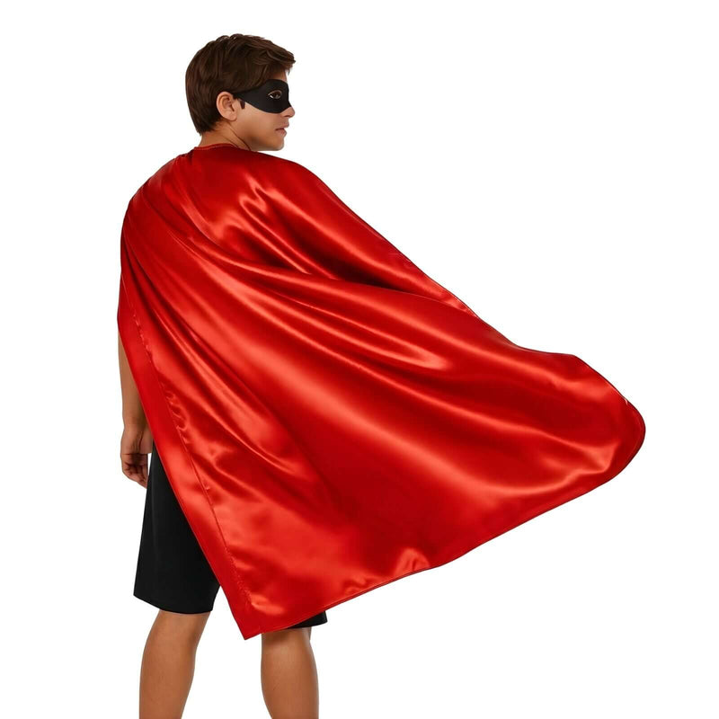 Load image into Gallery viewer, LONG CAPE Costume Cloak Halloween Fancy Dress Coat Jacket Superhero - Red-0