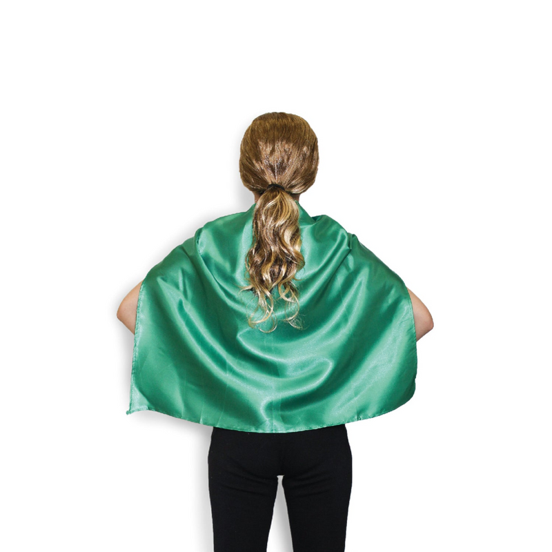 Load image into Gallery viewer, SHORT CAPE Kids Childrens Party Costume Vampire Coat School Team Colours - Green-0