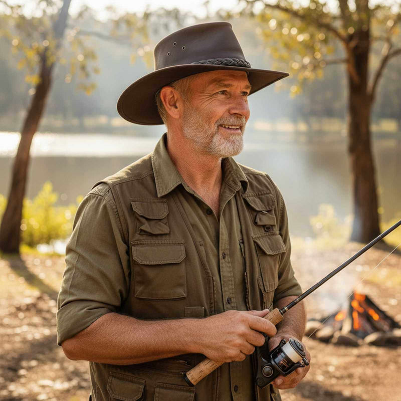 Load image into Gallery viewer, Jacaru 1220 The Aussie Hat – Oiled Leather | Classic Style