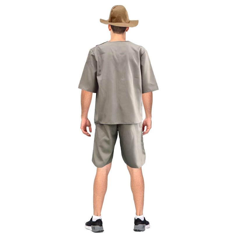 Load image into Gallery viewer, Mens Wildlife Crocodile Explorer Suit Safari Jungle Hunter Halloween Costume-3