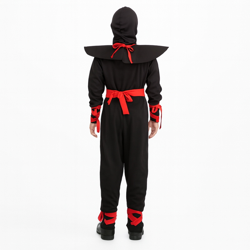 Load image into Gallery viewer, Kids Ninjas Warrior Assassin Suit Halloween Party Cosplay Costume in Red / Black-3