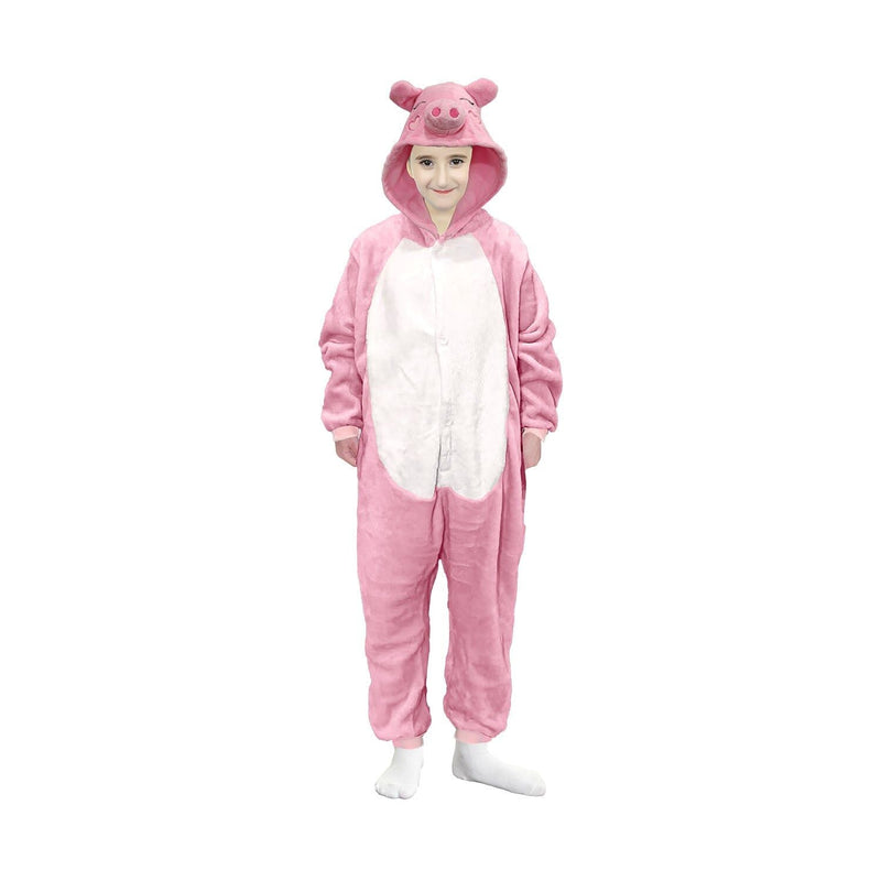 Load image into Gallery viewer, Children Pink Piggy Bodysuit Costume Hooded Jumpsuit - 6-9 10-12 Years-1