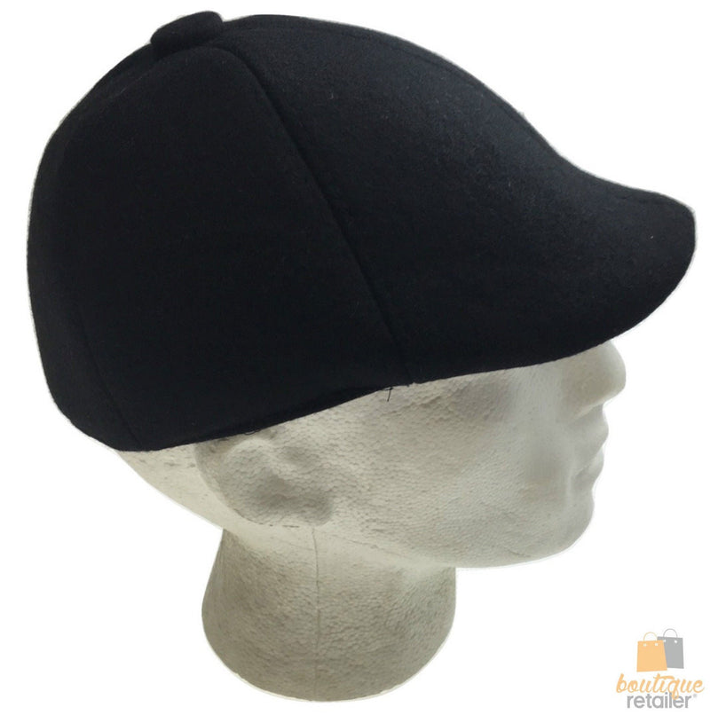 Load image into Gallery viewer, MENS NEWSBOY HAT Cabbie Gatsby 20s Ivy Cap Flat Driving Sun Flat Plain - Black-4
