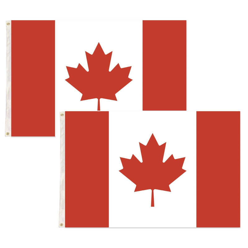 Load image into Gallery viewer, 2x Canada Country Flags Heavy Duty Canadian Maple Leaf - 150cm x 90cm-0