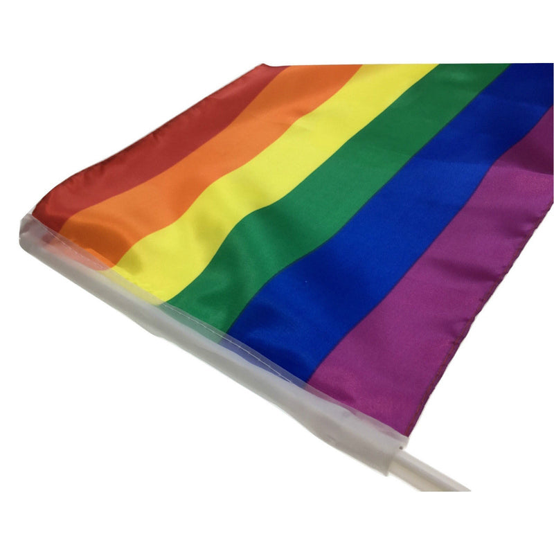 Load image into Gallery viewer, 2x RAINBOW CAR FLAG with Window Clip Flags Australia Day 30cm x 45cm Gay Pride-3