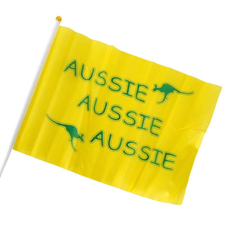 Load image into Gallery viewer, Aussie Hand Flags - 8 Pack (14x21cm) | Yellow Durable Australian Flag for Events & Celebrations-3