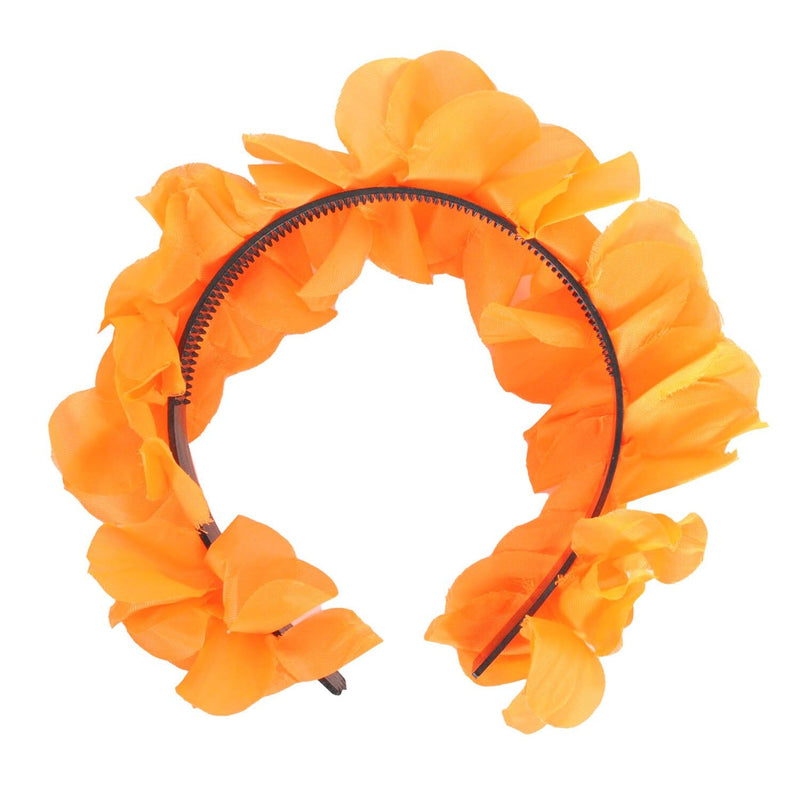 Load image into Gallery viewer, Hawaiian Flower Headband Wreath in Orange – Tropical Luau Costume Accessory-0