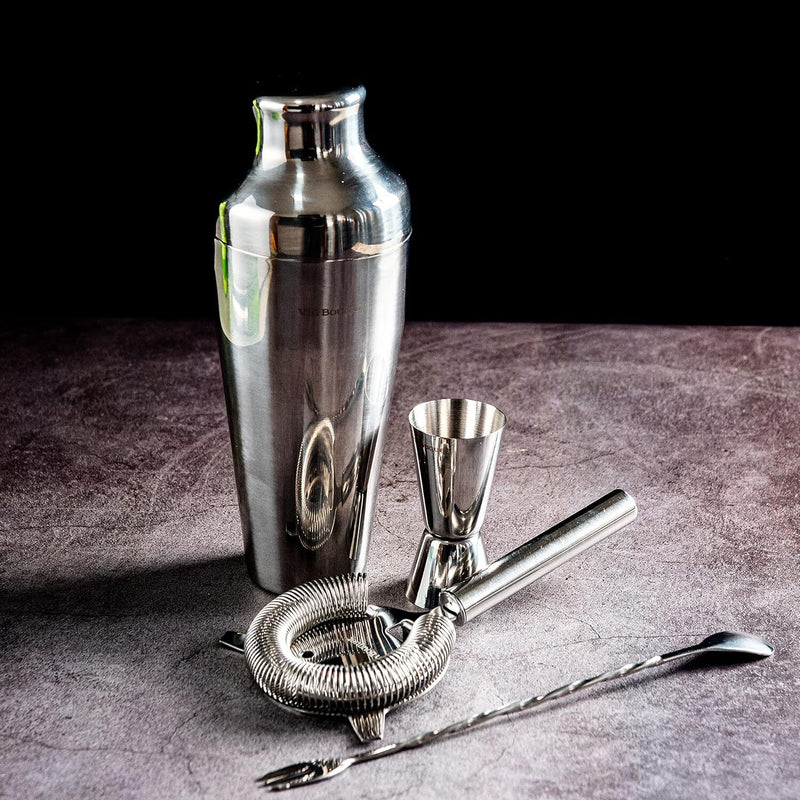 Load image into Gallery viewer, 4pc Vin Bouquet Stainless Steel Cocktail Shaker Maker Set in Silver-4