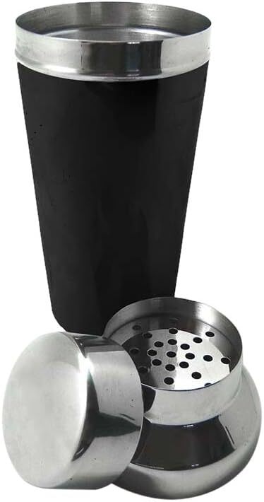 Load image into Gallery viewer, 700ml Vin Bouquet Cocktail Shaker Shaker with Strainer in Silver/Black-0