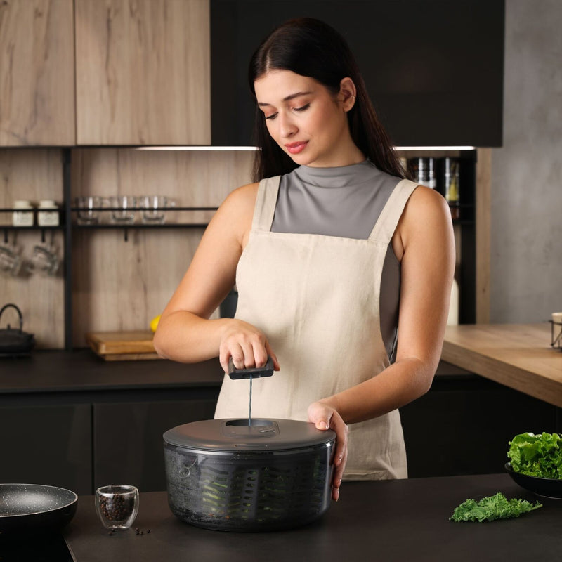 Load image into Gallery viewer, Zyliss Easy Spin Salad Spinner Large AquaVent Quick Dry Vegetable Salad Washer-2
