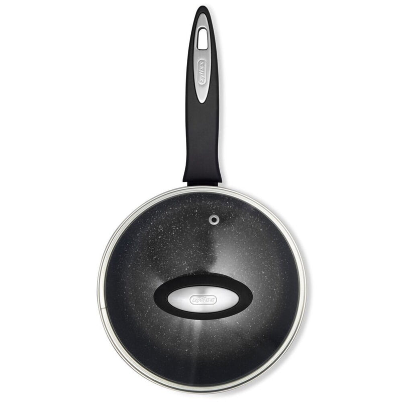 Load image into Gallery viewer, Zyliss Ultimate Forged 18cm/2L Non-Stick Saucepan w/ Lid Cover - Black-4