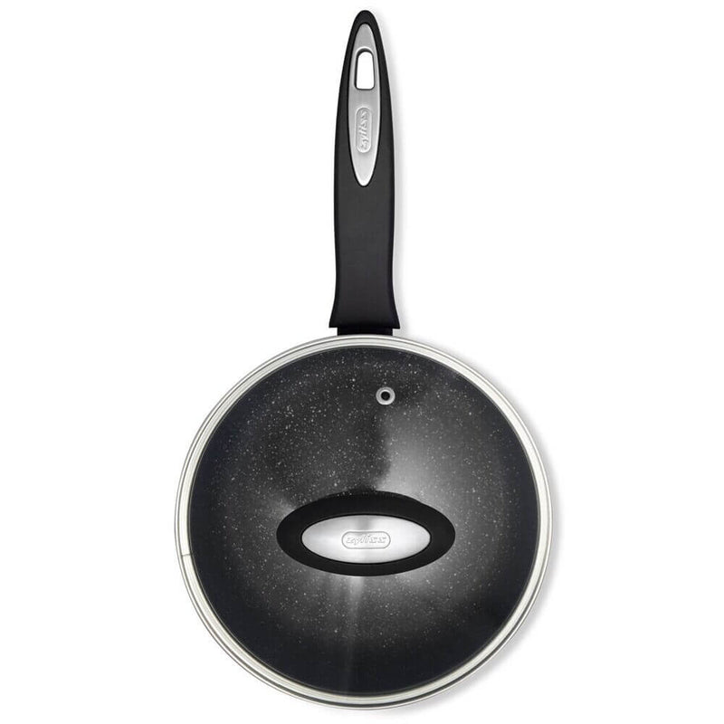 Load image into Gallery viewer, Zyliss Ultimate Forged 18cm/2L Non-Stick Saucepan w/ Lid Cover - Black-4