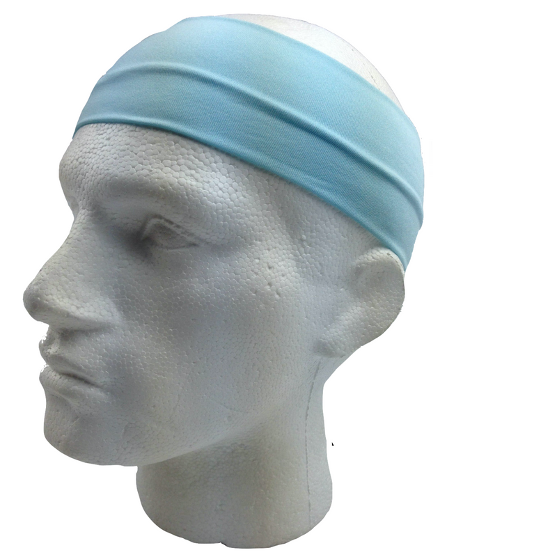 Load image into Gallery viewer, 3pc Set Plain Headband Elastic Stretch Sports Yoga Hair Band Unisex - Sky Blue-2