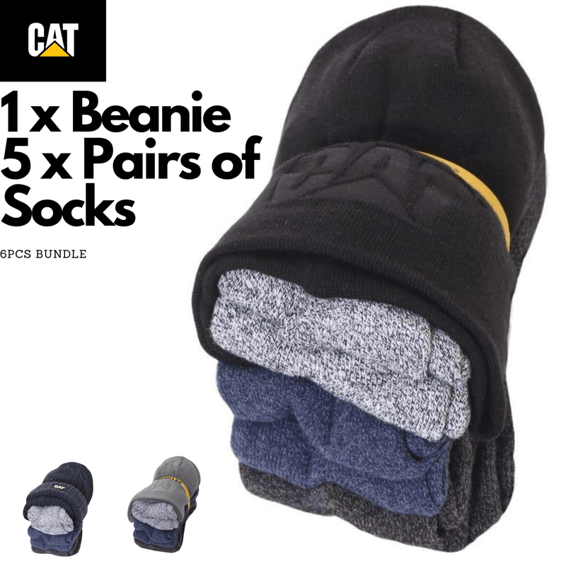 Load image into Gallery viewer, 6pcs CAT Beanie & Socks Bundle Pack Caterpillar Warm Winter Kit - Assorted-2