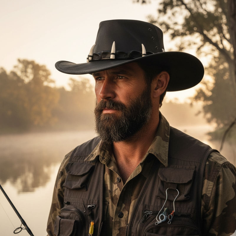 Load image into Gallery viewer, Jacaru 150 Ayers Croc Hat – Kangaroo Leather & Crocodile Band