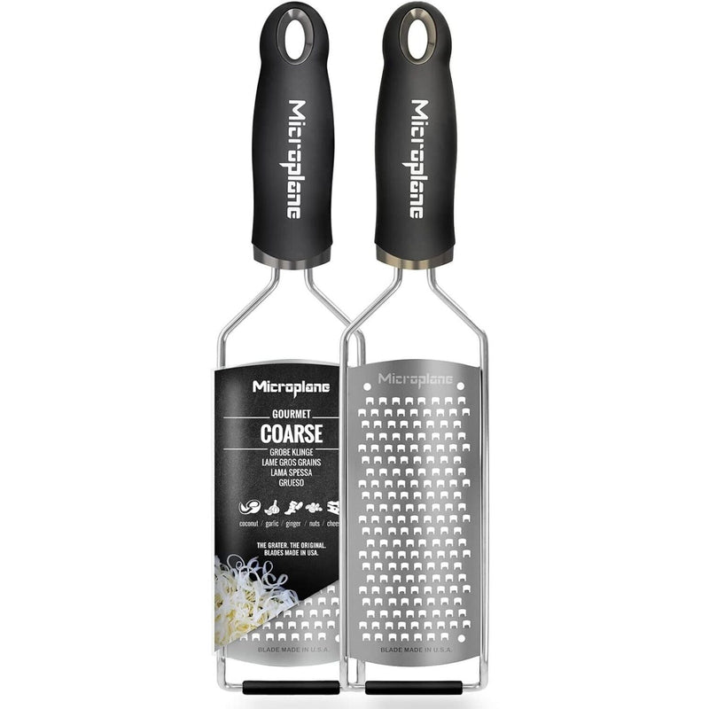 Load image into Gallery viewer, Microplane Gourmet Coarse Grater Black Stainless Steel 32cm Non Slip Handle-3