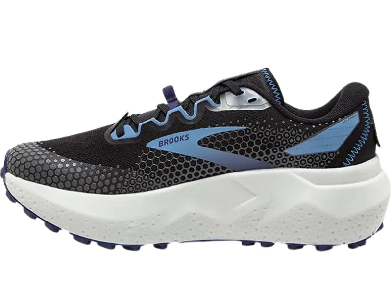 Load image into Gallery viewer, Womens Brooks Caldera 6 Trail Running Shoes in Black/Blissful Blue/Grey – Size 8