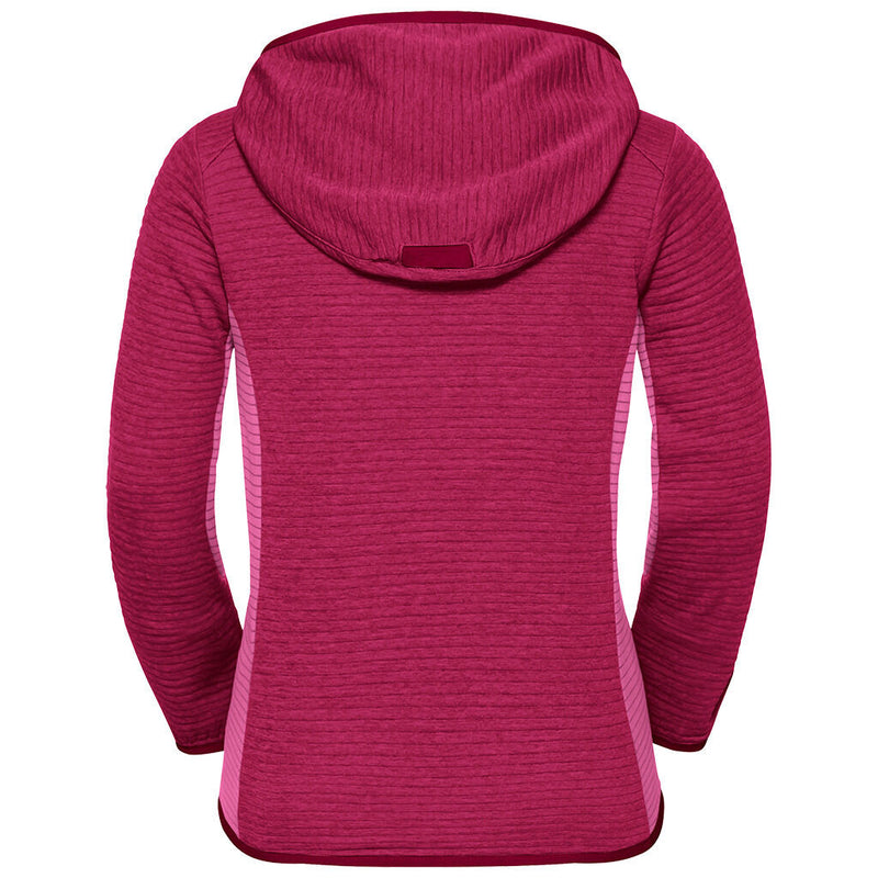 Load image into Gallery viewer, Jack Wolfskin Tongari Girls Hooded Fleece Jacket Lightweight Kids - Azalea Red-4