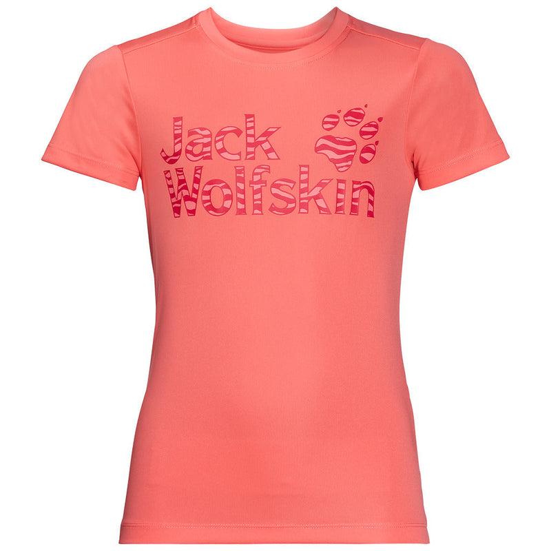 Load image into Gallery viewer, Jack Wolfskin Girls Jungle T Shirt Tee Top Sun UV Shield Shirt Childrens UPF 50+ - Flamingo-5