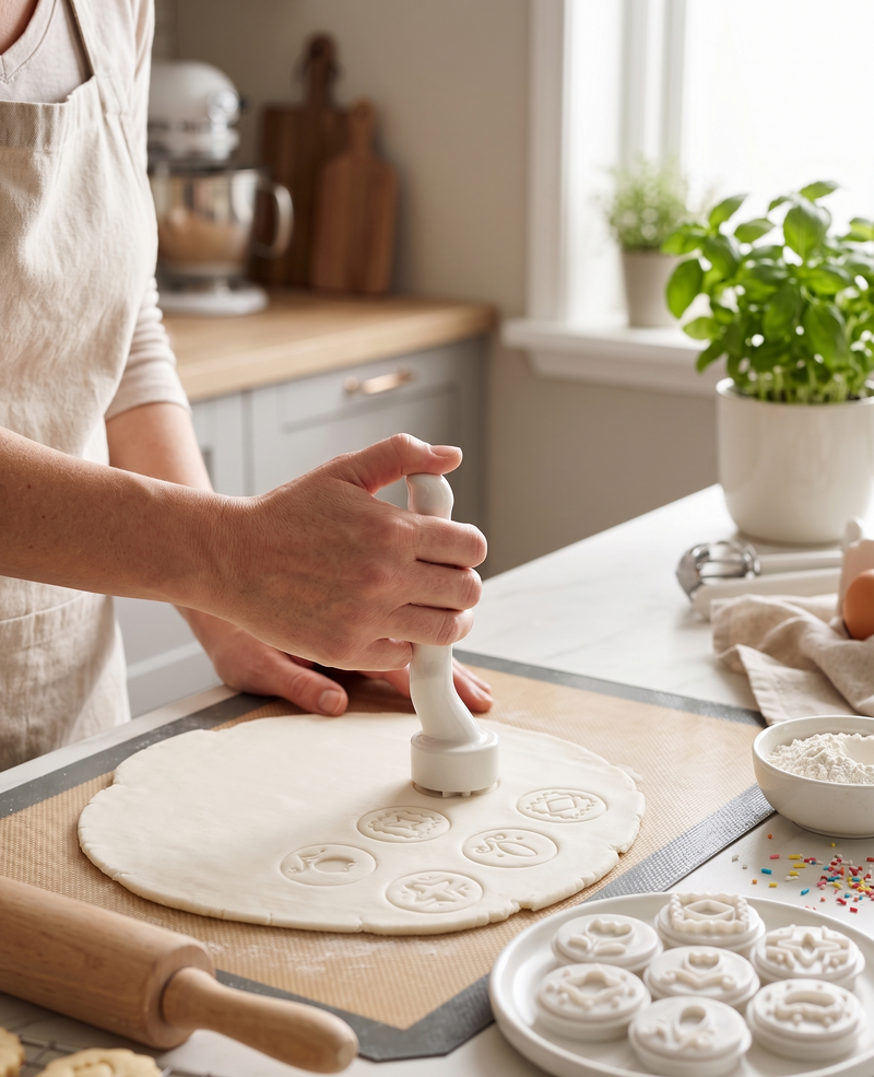 Load image into Gallery viewer, Avanti 9-Piece Fondant Stamp Set w/ Interchangeable Design Discs (Decorating Tool)-3