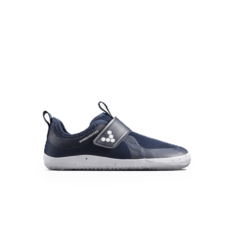 Load image into Gallery viewer, Vivobarefoot Primus Sport IV Preschool – Deep Ocean lightweight and flexible barefoot trainers for kids.
