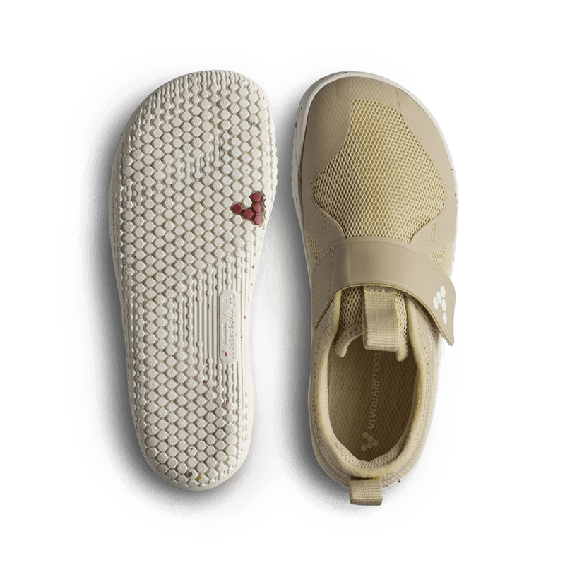 Load image into Gallery viewer, Vivobarefoot Primus Sport IV Preschool Stone lightweight shoes with flexible design for kids.
