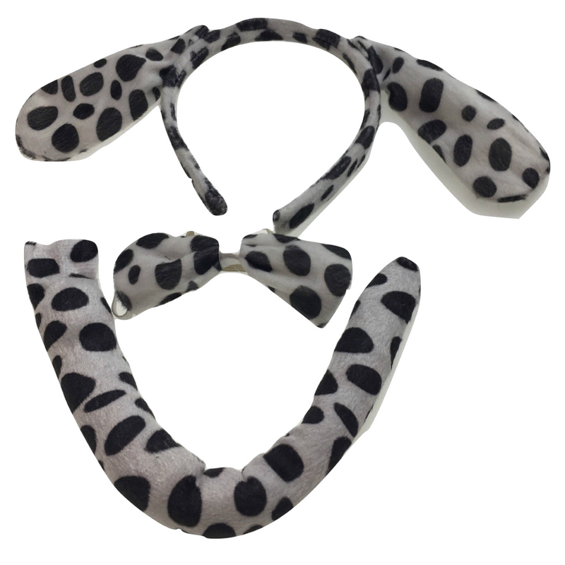 Load image into Gallery viewer, 2pc Set Animal Headband w Bow Tail Dog + Frog Ears Hair Costume Halloween Party-2