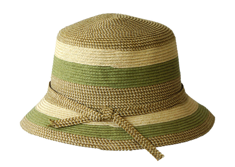 Load image into Gallery viewer, Jacaru 1751 Striped Short Brim Hat – Cotton | UPF 50+