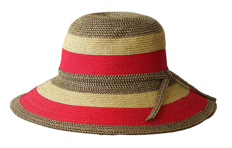 Load image into Gallery viewer, Jacaru 1752 Striped Wide Brim Hat – Cotton | UPF 50+