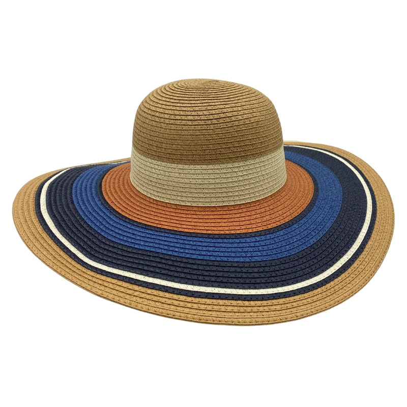 Load image into Gallery viewer, Jacaru 1764 Wide Brim Colour Stripes Hat – UPF 50+