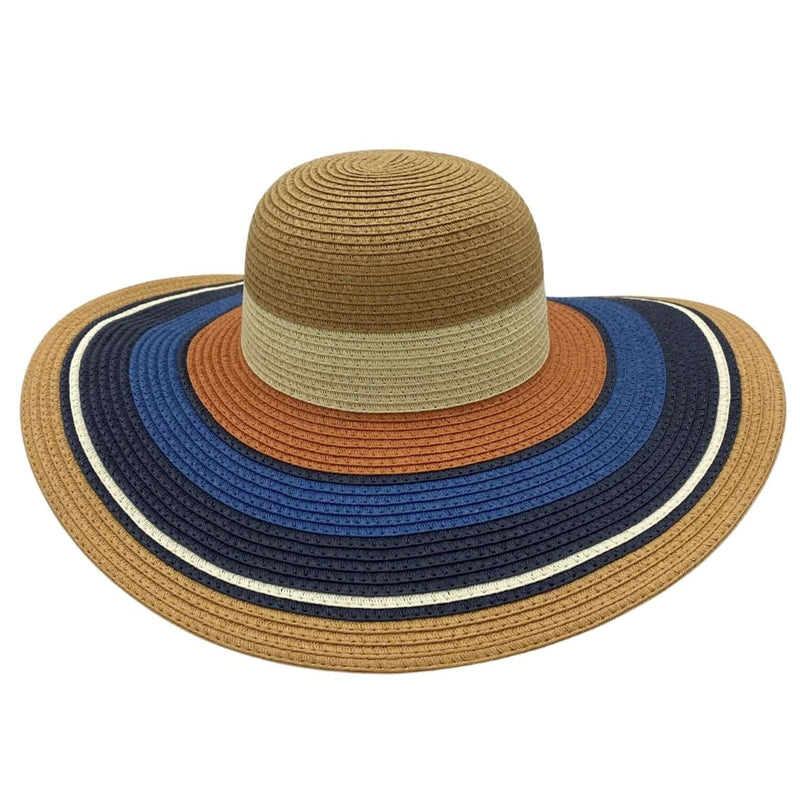 Load image into Gallery viewer, Jacaru 1764 Wide Brim Colour Stripes Hat – UPF 50+
