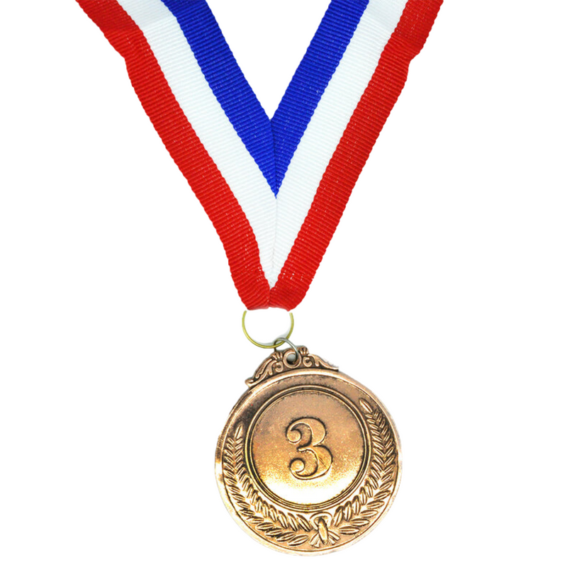 Load image into Gallery viewer, 12x 3rd METAL BRONZE WINNER MEDALS Sports Day School 46cm Ribbon-4