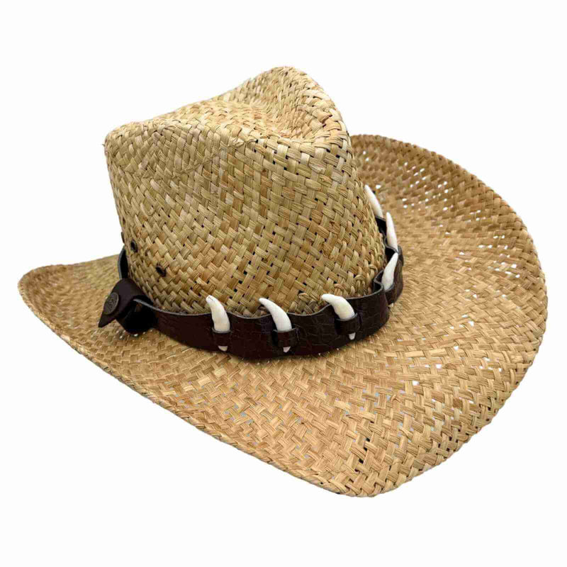 Load image into Gallery viewer, Jacaru 1818G Straw Cowboy Hat – Vegan | Natural