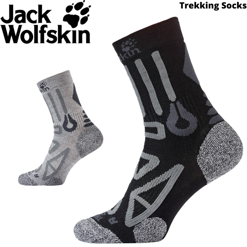 Load image into Gallery viewer, Jack Wolfskin Trekking Socks Pro Classic Cut Outdoor Trail Padded-1