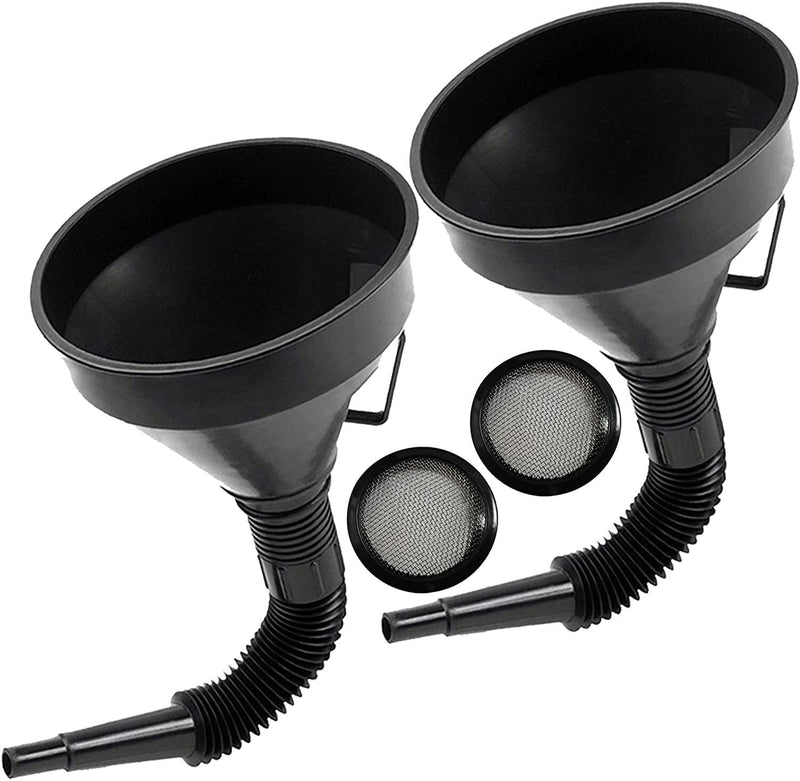 Load image into Gallery viewer, 2x Car Auto Motorcycle Plastic Flexible Spout Gas Oil Water Fuel Funnel Tool Kit-1