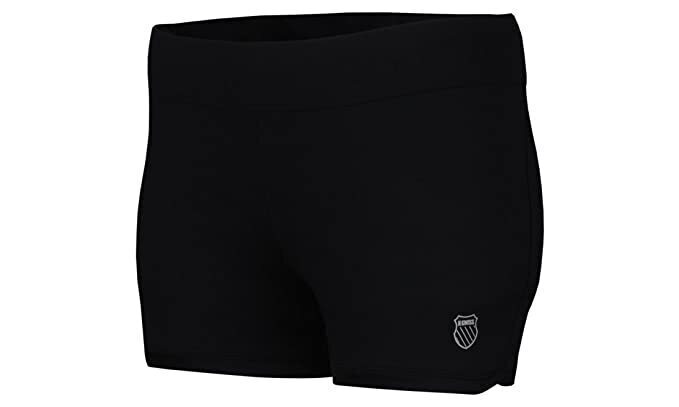 Load image into Gallery viewer, K-Swiss Womens Retro Hem Tennis Sports Shorts - Black-2