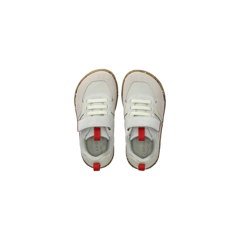 Load image into Gallery viewer, Groundies Lou 2.0 Kids' Barefoot Sneakers – Sage Green/Red