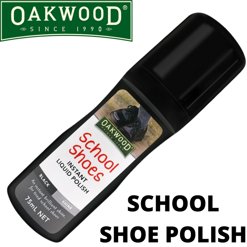Load image into Gallery viewer, Oakwood 75ml School Shoes Instant Liquid Polish - Black Shine