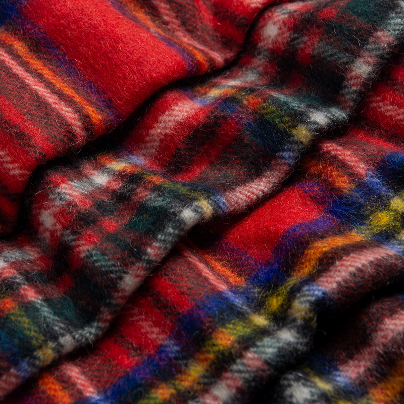 Load image into Gallery viewer, Dents Heritage Tartan Check Cashmere Scarf with Tassels and Gift Box in Royal Stewart-4