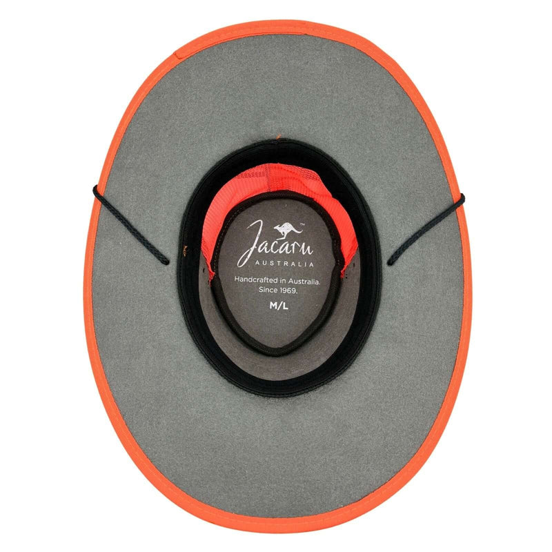 Load image into Gallery viewer, Jacaru 2017 Safety Breeze Hat – Fluro Orange Hi-Vis | UPF 50+