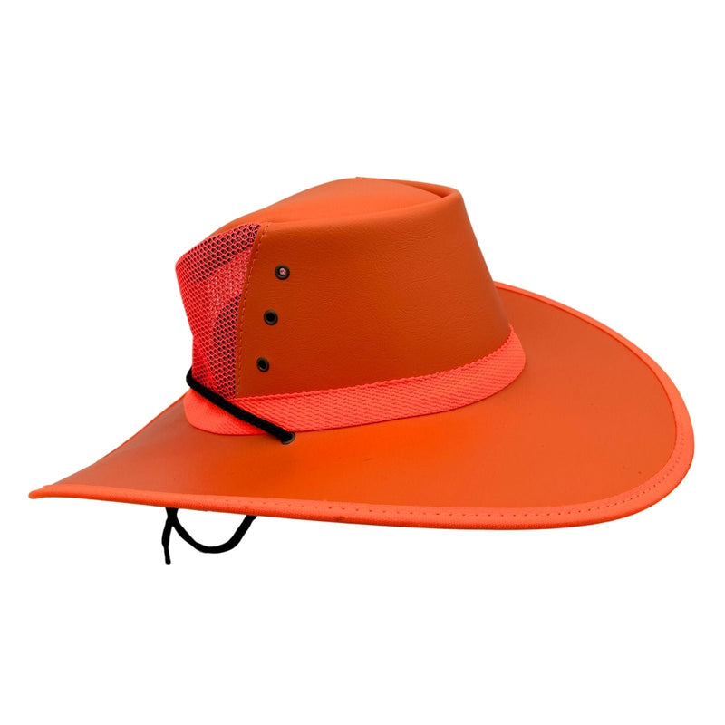 Load image into Gallery viewer, Jacaru 2017 Safety Breeze Hat – Fluro Orange Hi-Vis | UPF 50+