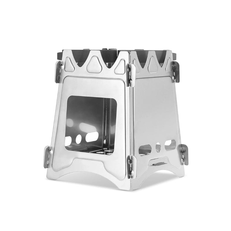 Load image into Gallery viewer, Portable Camping Wood Stove with Stainless Steel Folding Lightweight
