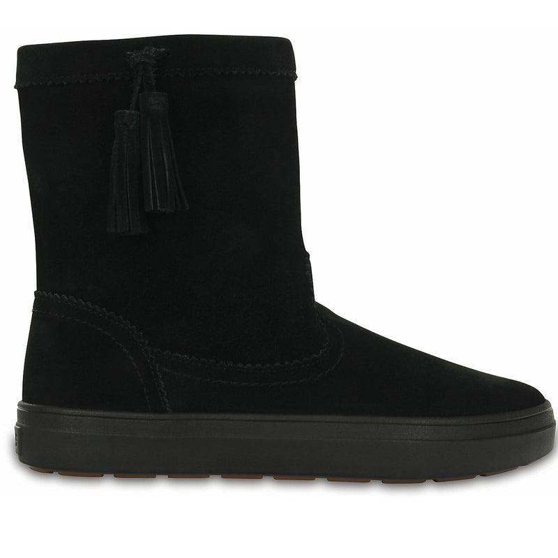 Load image into Gallery viewer, Crocs LodgePoint Womens Suede Leather Pull On Boots Shoes Ugg - Black-4